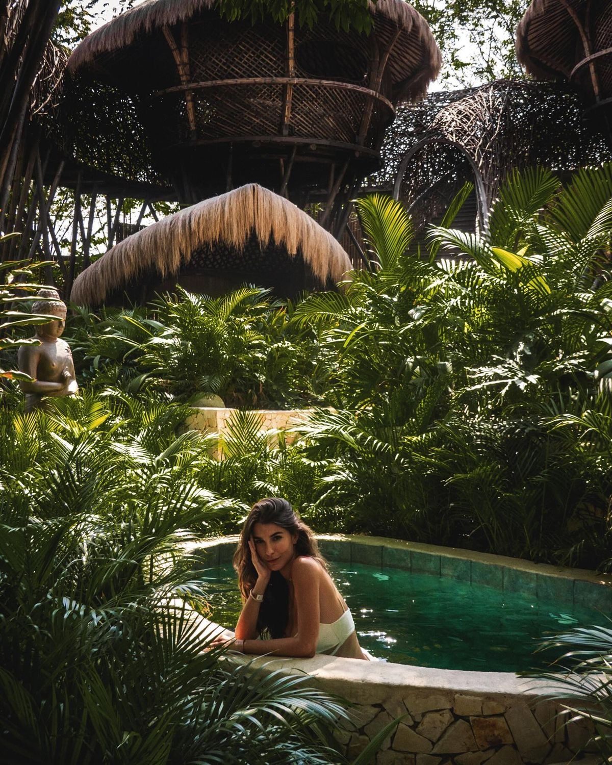 Piscina entre la vegetación